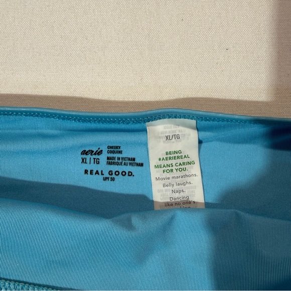 Aerie Blue Prism Holographic Bikini Swim Suit Sz XL Mermaid Beach Vacation - Picture 4 of 5